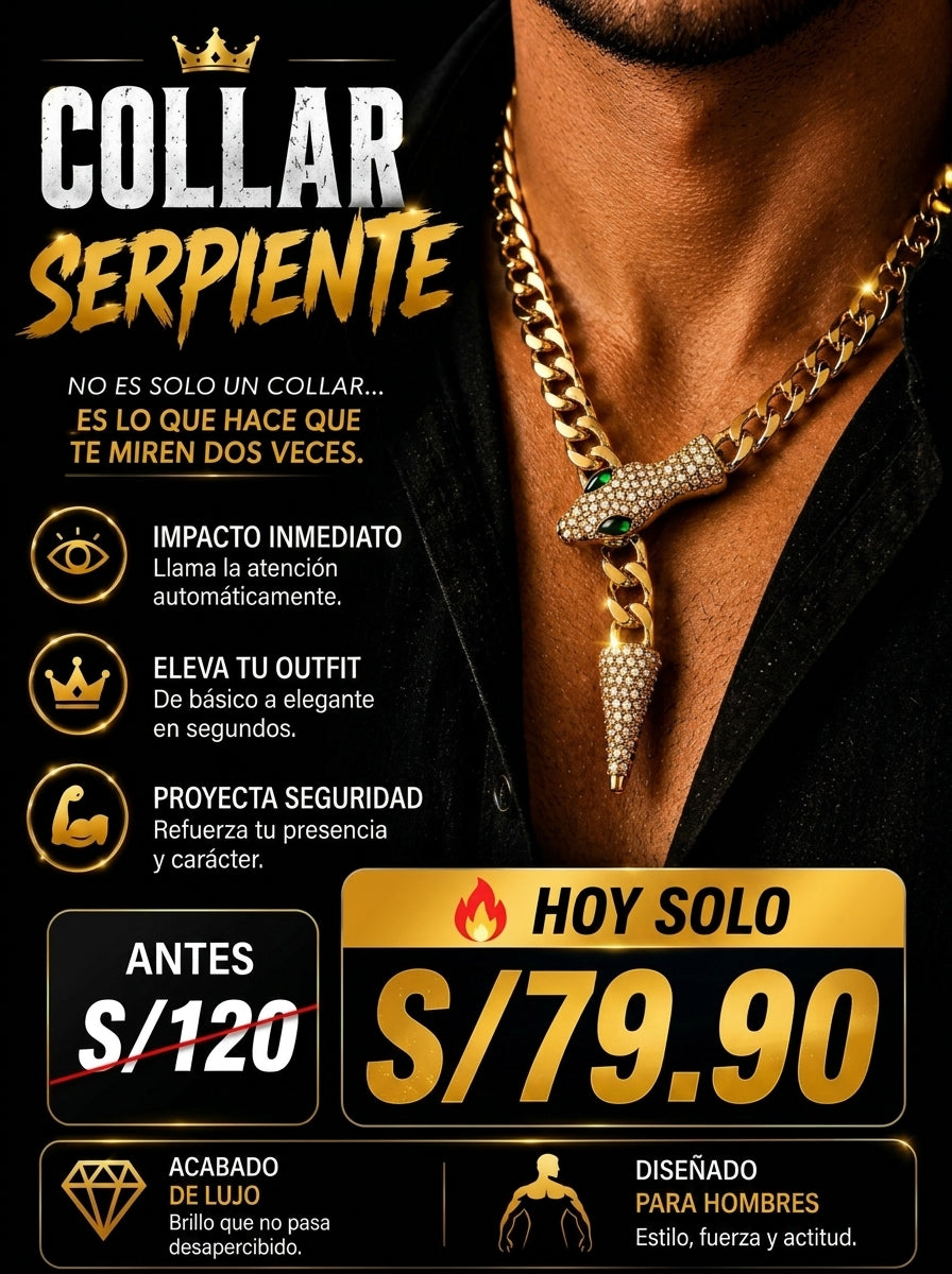 🐍 Collar Serpiente Premium 👑
