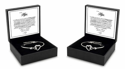 💖 El Abrazo Que Ella Lleva Puesto | Pulsera Infinito-Corazón "A Mi Hija" 💖