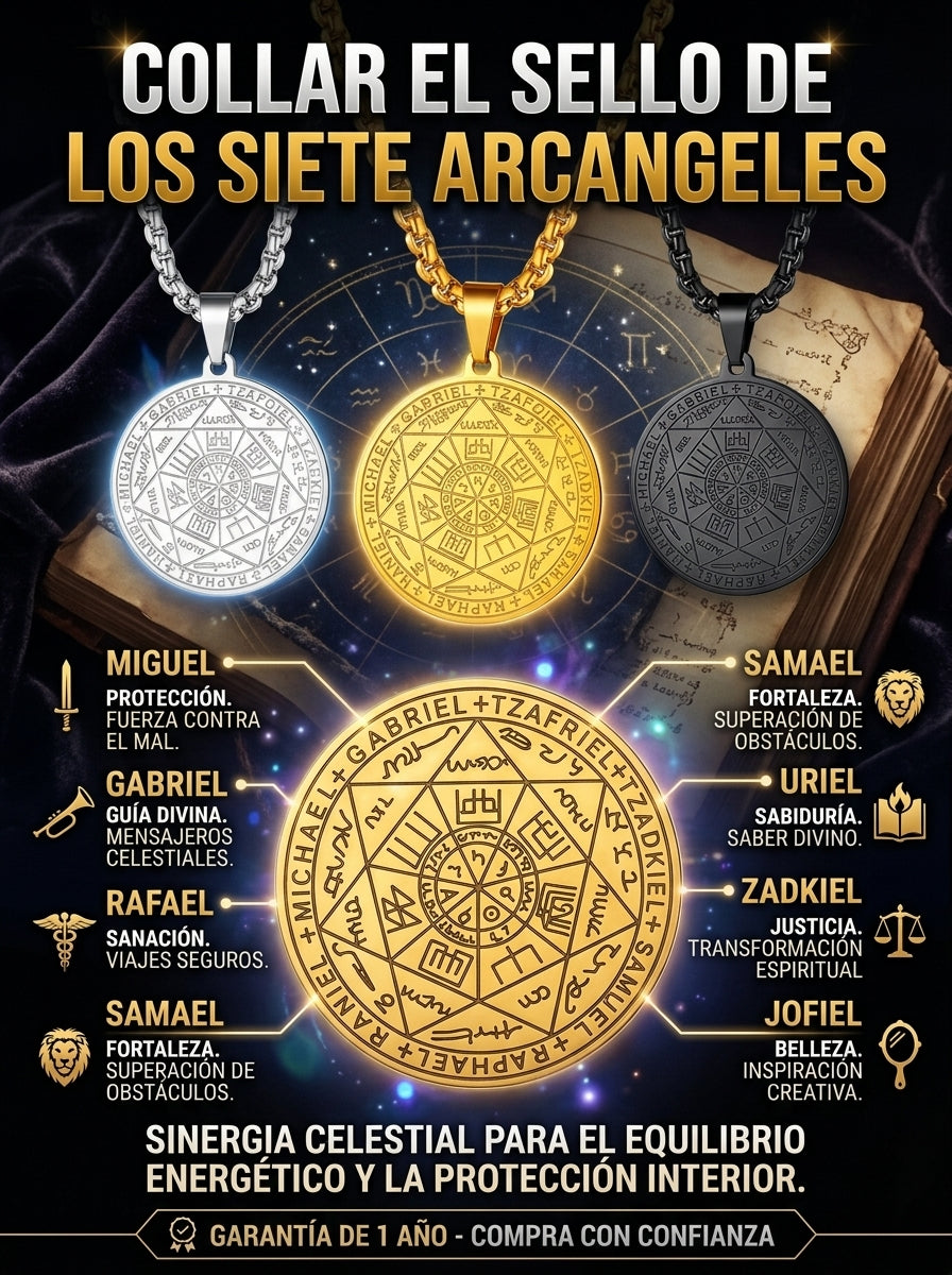 ✨ Collar Sello de los Siete Arcángeles | El Amuleto Definitivo de Abundancia y Protección