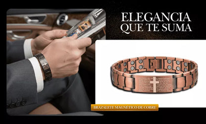 Brazalete Magnético de Cobre: La Unión Perfecta Entre Fuerza, Fe y Bienestar