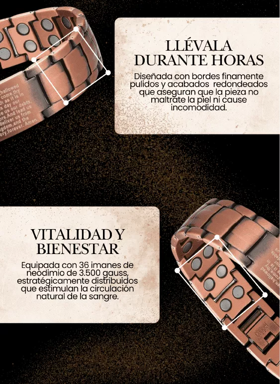 Brazalete Magnético de Cobre: La Unión Perfecta Entre Fuerza, Fe y Bienestar